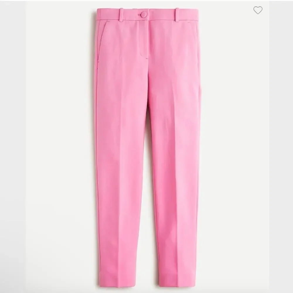 J. Crew Pants Women 8 Tall Pink High Rise Cameron Trouser Classic Solid Business